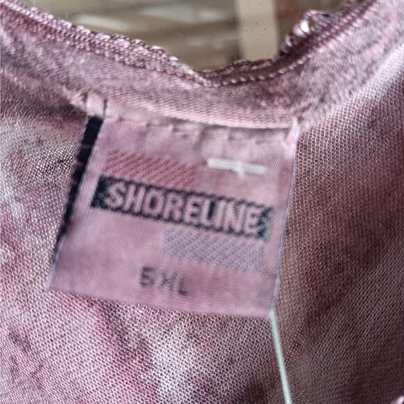 NWT Shoreline Boho One Size Purple Beading Embroidery Gauze 3/4 Sleeves Top - Picture 4 of 7